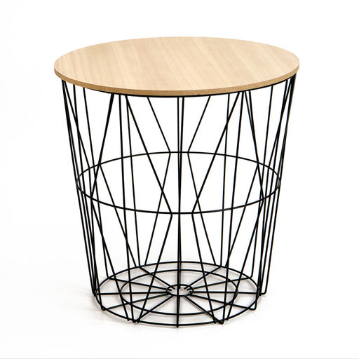 Столик журнальный «Клик Мебель. Корзинка», 400×405 мм, цвет чёрный