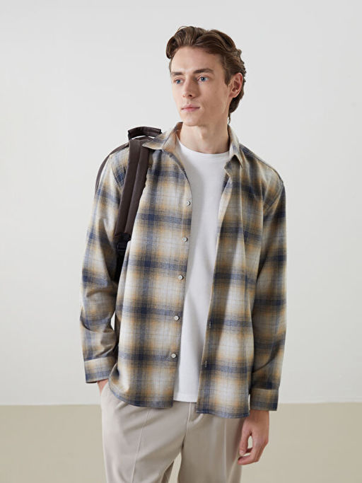 Regular Fit Uzun Kollu Ekose Erkek Oduncu G?mlek