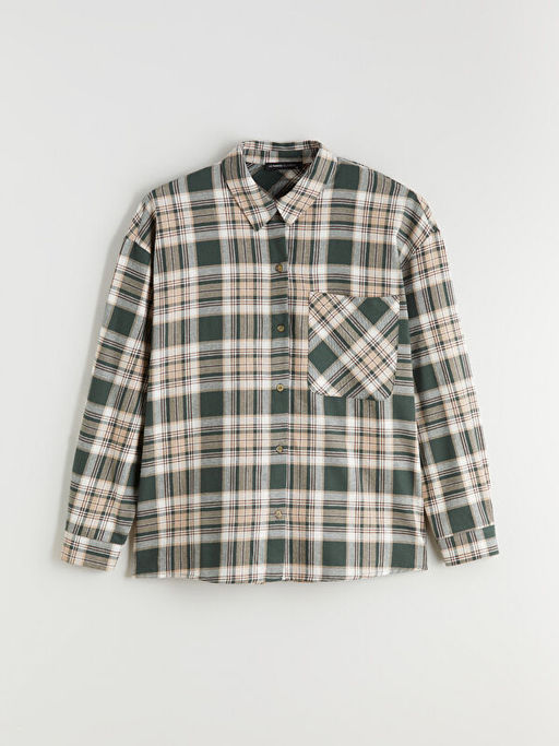 Ekose Oversize Kad?n G?mlek