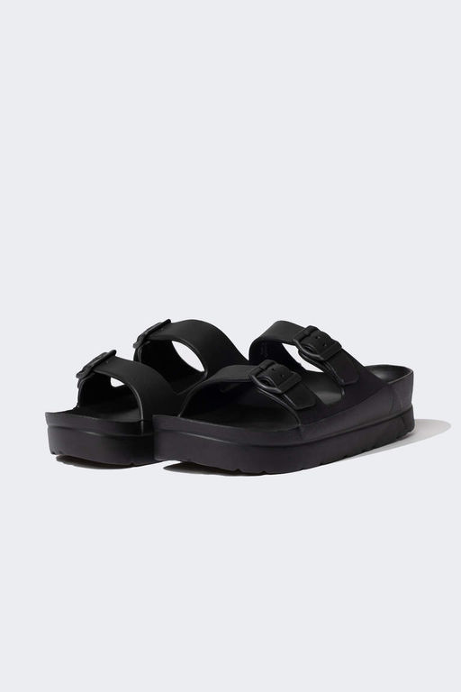 Женские тапочки Eva с двойной окантовкой на высокой подошве