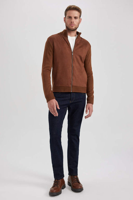 Кардиган Slim Fit с высоким воротником - Defacto фото 2