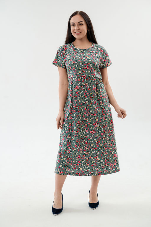 Платье женское из кулирки Миранда цветик макси - Амадэль фото 4