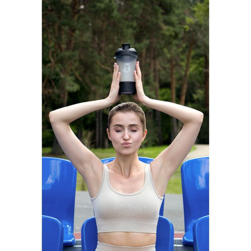 Шейкер спортивный Не трогай, чёрный, с чашей под протеин, 500 мл - Simaland фото 8