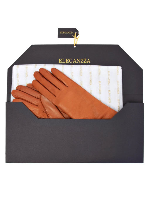 Перчатки женские ш+каш. F-IS5800 cognac - Eleganzza фото 7