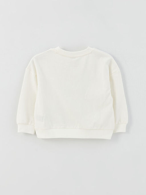 Bisiklet Yaka Bask?l? Uzun Kollu K?z ?ocuk Sweatshirt - Waikiki фото 2
