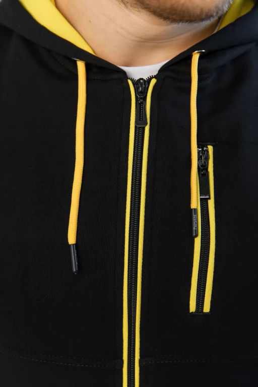 Утепленный костюм Футер 3-х ниточный М-1617: Чёрный / Жёлтый - Relay фото 23