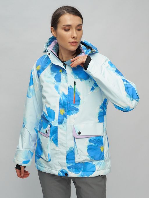 Горнолыжный костюм женский голубого цвета 020231Gl - Chunmai фото 10