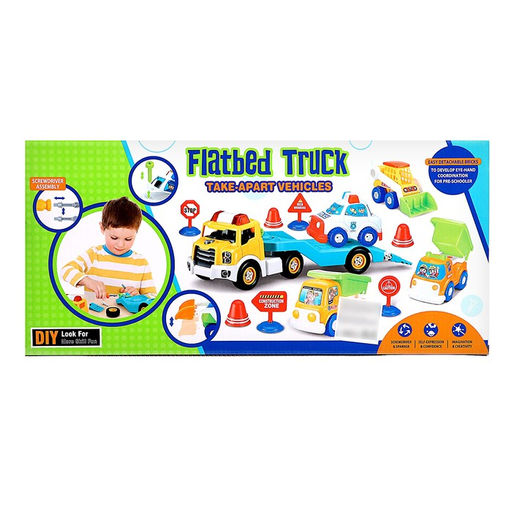 Конструктор винтовой Эвакуатор с машинкой, с отвёрткой и насадкой + знаки - Simaland фото 18