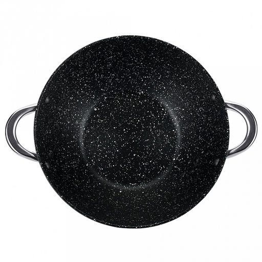 Казан чугунный "Linea FRITTO" 5,6л, д32см, h33,5см, антипригарное покрытие, крышка из закаленного стекла с пароотводом и арома-дозатором, "Regent" (Китай) Подходит для всех видов плит, включая индукционную.