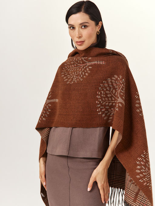 в составе ШЕРСТЬ  и КАШЕМИР Большой, мягкий, теплый  двусторонний палантин - Tantino фото 2