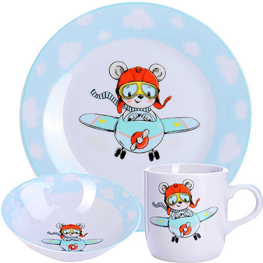 31430 Детский набор 3пр Мишка-ПилотLR (х12)