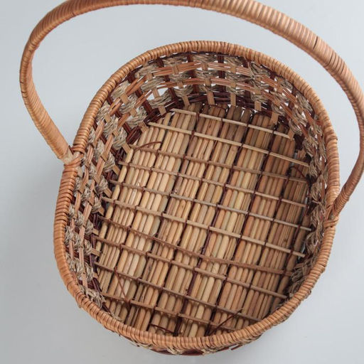 Корзина плетёная для хранения, 25×32×8 см, ручка h=26 см, ротанг, сыть