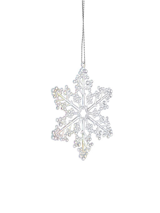 Ёлочная игрушка 6 шт. Зимнее волшебство. Созвездие пластик, снежинка, 12 см  фото 7