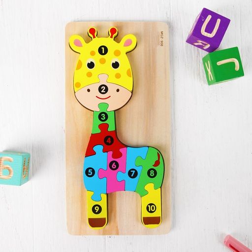 Пазлы по цифрам объёмные Жираф 1,53015 см - Simaland фото 4