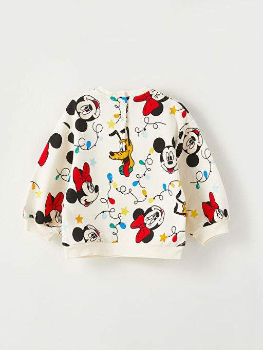 Bisiklet Yaka Uzun Kollu Minnie Mouse Bask?l? K?z Bebek Sweatshirt - Waikiki фото 2