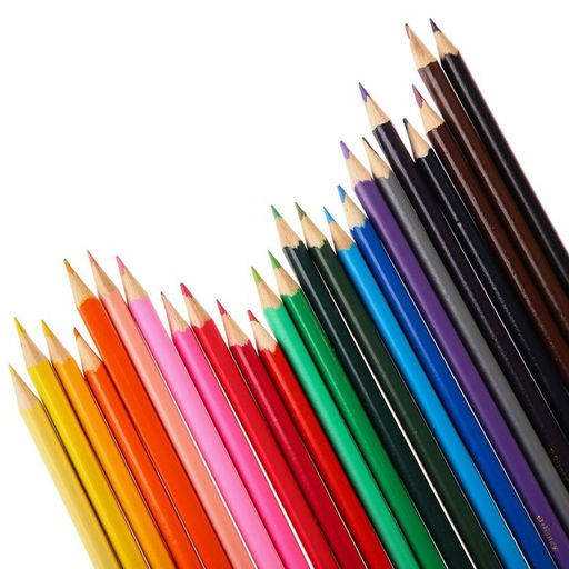 Цветные карандаши, 24 цвета, «Минни Маус и единорог»