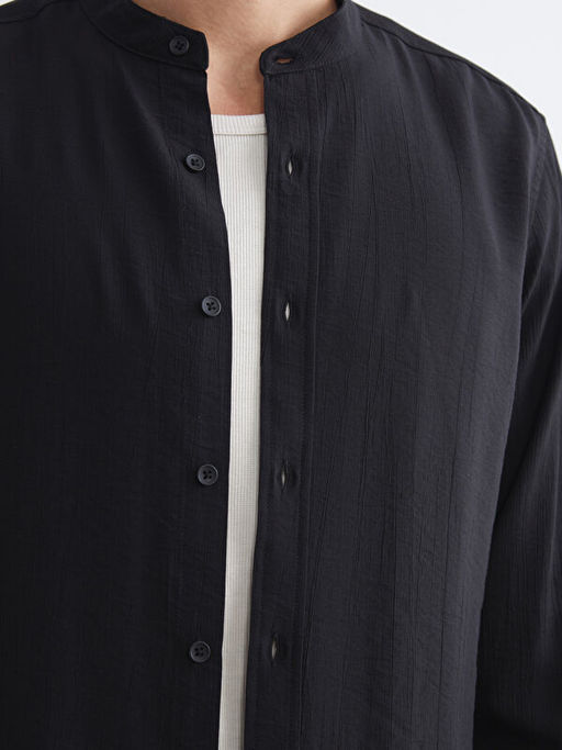 Regular Fit Hakim Yaka Uzun Kollu Erkek G?mlek