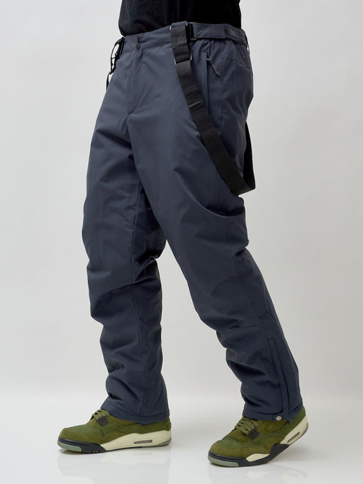 Горнолыжный костюм мужской зимний темно-серого цвета 392TC - Leifensh фото 25