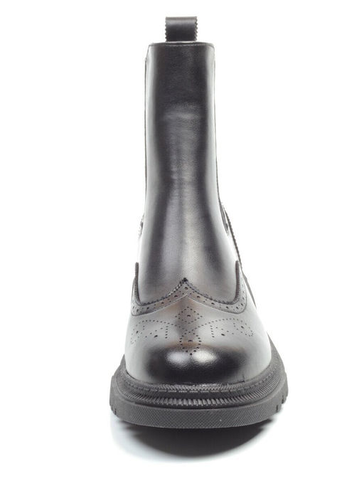 01-5259-1 BLACK Ботинки демисезонные (натуральная кожа, байка)