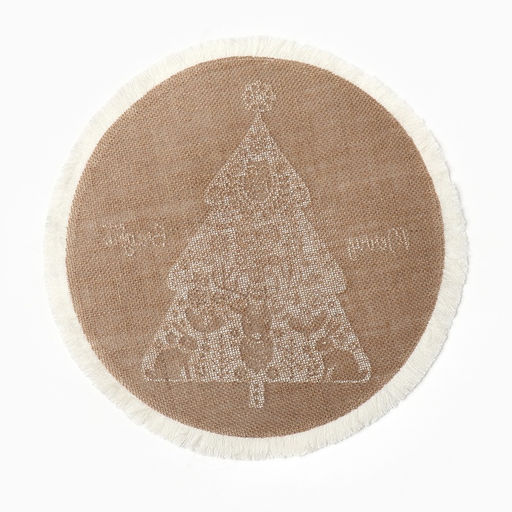 Салфетка сервировочная Merry bright цвет белый, 37*37 см, джут