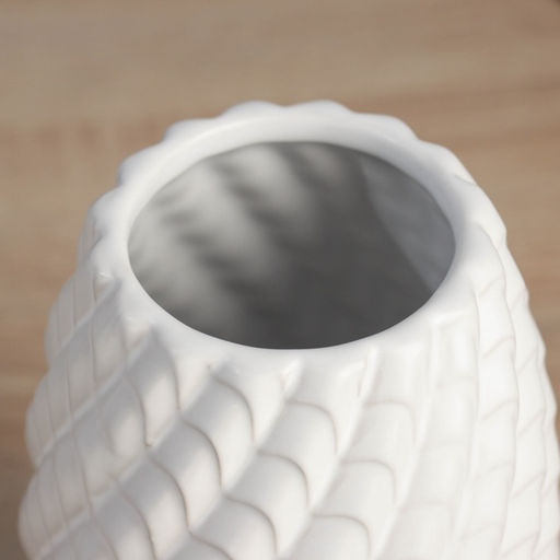 Ваза для цветов «Лоренс», d=7.5 см, 22×11 см, керамика, белая