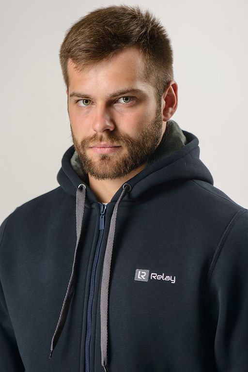 Толстовка М-1030: Футер 3-х ниточный с искусственным мехом Графит - Relay фото 5