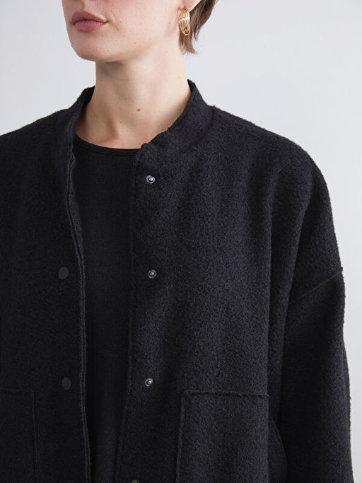 Kolej Yaka Oversize Kad?n Bomber Mont