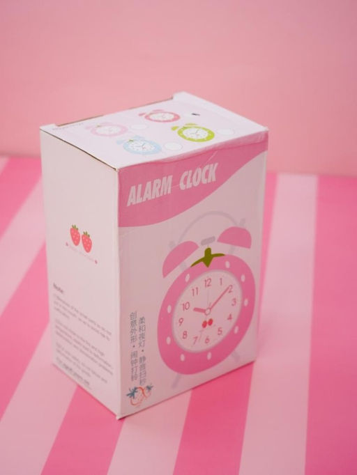 Часы-будильник Strawberry, red (7,5х10,5 см)