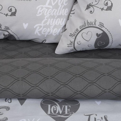 Постельное бельё Этель евро Love 200*217 см, 220*240 см, 70*70 см -2 шт, 100% хлопок, бязь 125 г/м2  фото 2