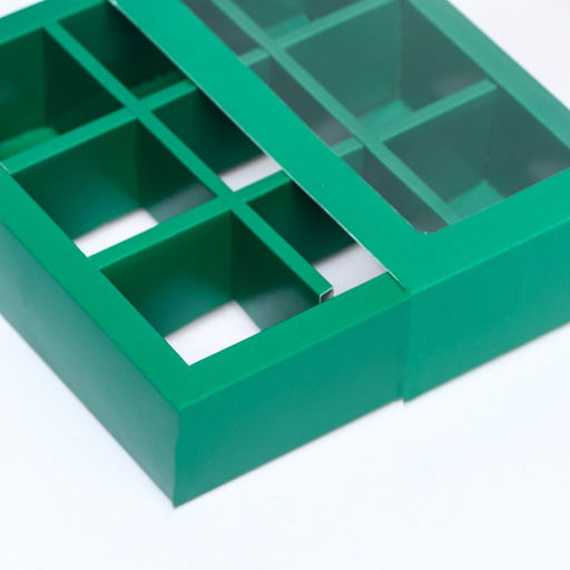 Цена за 2 шт. Коробка для 9 конфет, изумрудная, 14.5×14.5×3.5 см