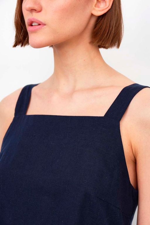 Сарафан короткий D010_NAVI/Темно-синий - M&G all natural фото 4