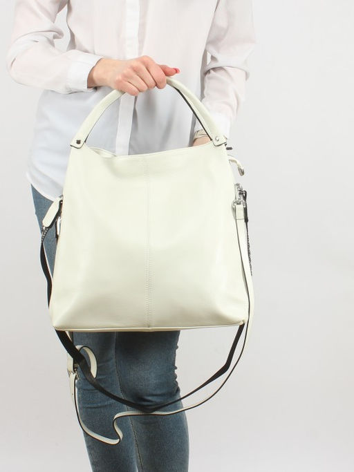 Сумка женская натуральная кожа GU 2033-3161, 1отд+карм/перег, 2плеч/рем, белый SALE 253554 - Adelia фото 5