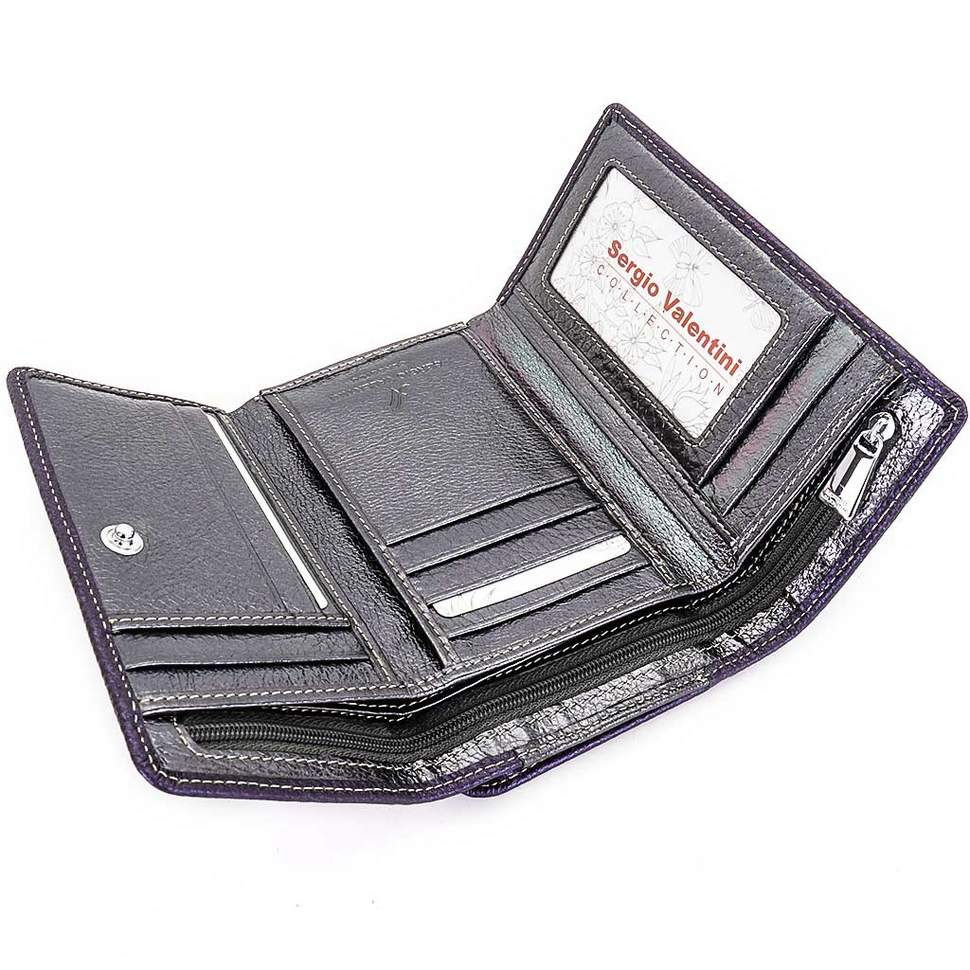 Маленький женский кожаный кошелек Sergio Valentini СВ 8140-109 фото 2