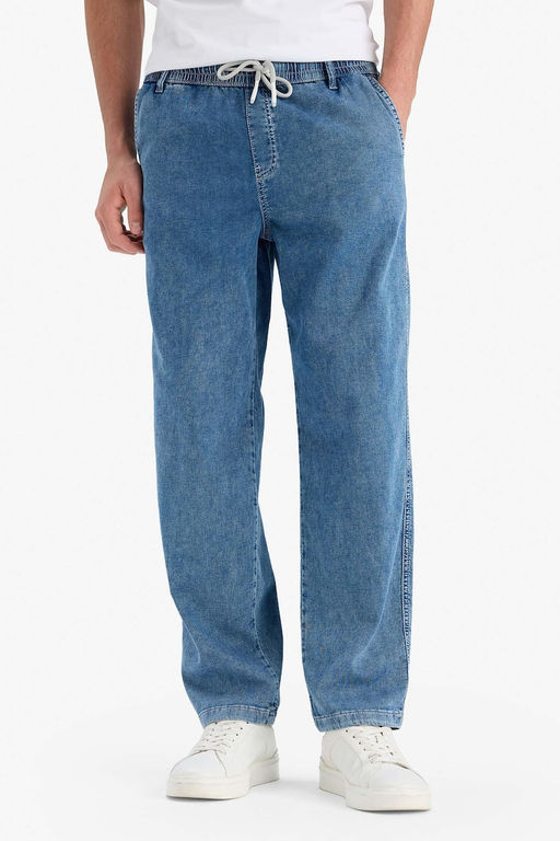 Yumu_ak Dokulu Wide Leg Jean Pantolon - Defacto фото 3