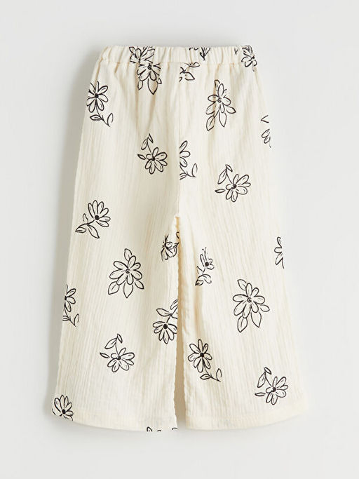 Beli Lastikli ?i?ekli K?z ?ocuk Pantolon