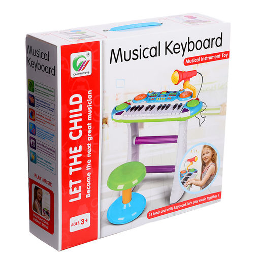 Напольный синтезатор «Лучший музыкант», со стульчиком и микрофоном