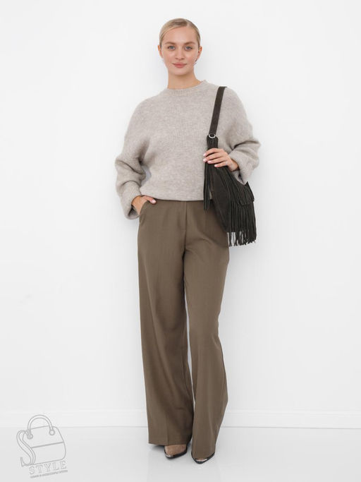 Сумка женская кожаная 5876P gray green Polina&Eiterou
