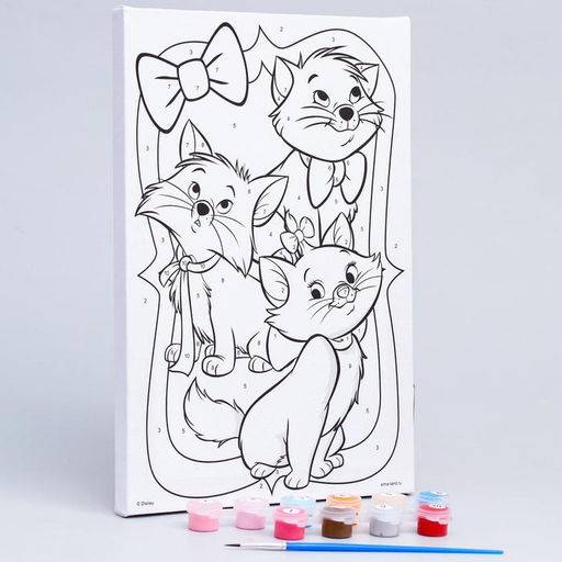 Картина по номерам для детей Коты Аристократы, 20?30 см