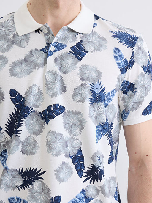 Polo Yaka Desenli Pike Erkek Ti??rt