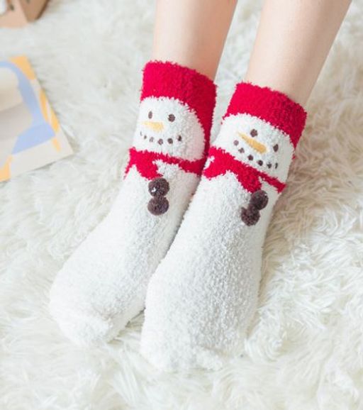 Носки НГ махровые р.35-40 Christmas Снеговик на красном - Krumpy фото 5