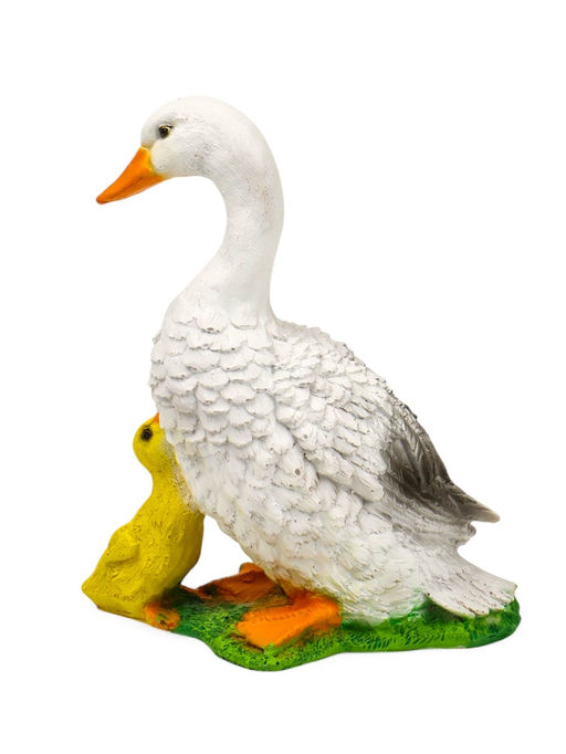 Садовая фигура из полистоуна «Утка с утёнком», 31×24×13 см