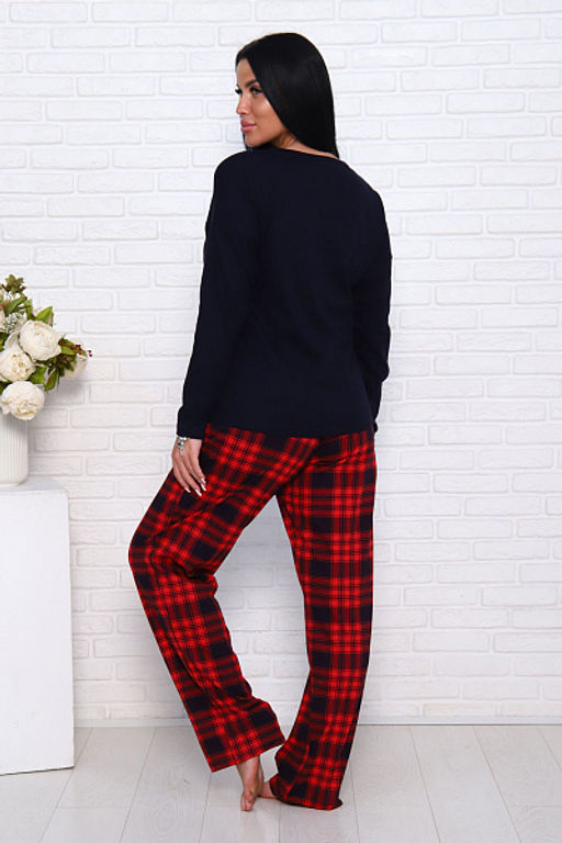 Костюм с брюками, принт, темно-синий (957-1) - Плиона фото 9