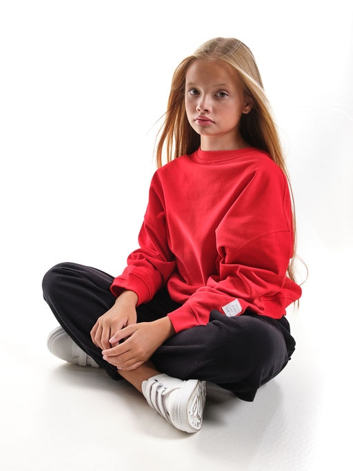 Свитшот для девочки 22-7633 св.серый - Mini maxi фото 33