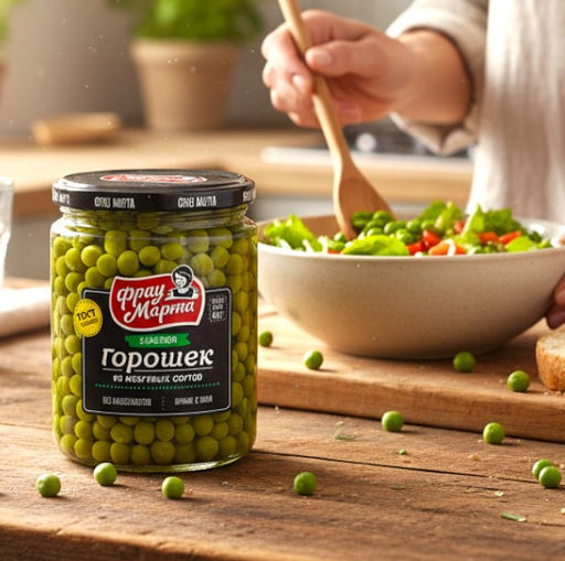 Горошек зеленый Фрау Марта из мозг сорт 450г