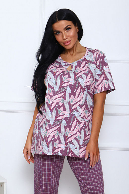 Костюм с бриджами (00990, бордовый) - Плиона фото 11