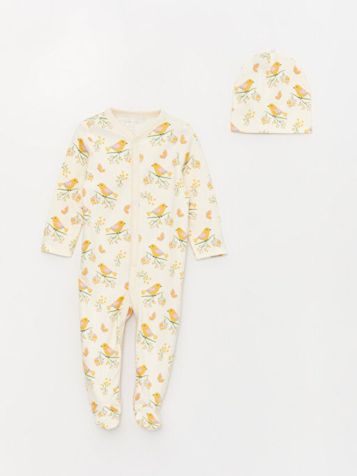 Bisiklet Yaka Bask?l? K?z Bebek Hastane ??k?? Seti 4l? - Waikiki фото 2