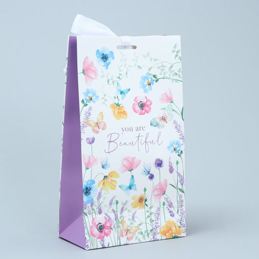 Пакет подарочный с лентой Красота внутри, 13 х 23 х 7 см - Дарите счастье фото 3