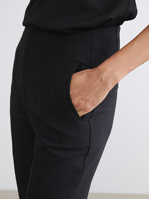 Dar Fit Pileli Kad?n Pantolon