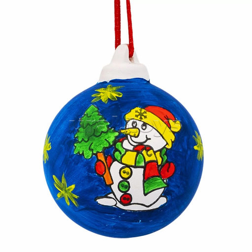 Мой благотворительный взнос в Коробку Храбрости -Набор для творчества "Ёлочные украшения. Шар со снеговичком"