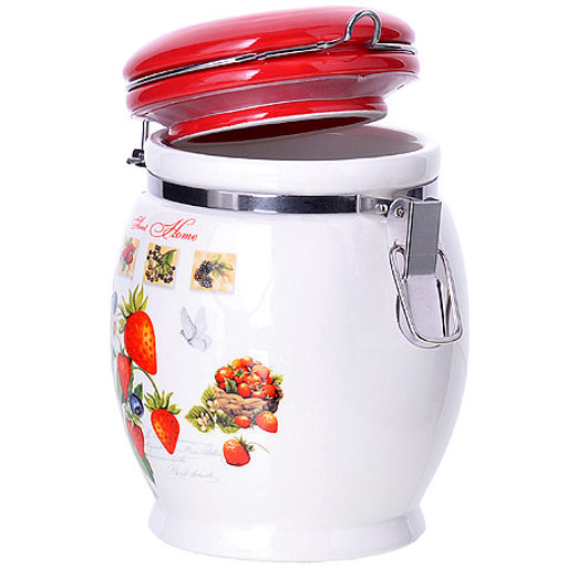 30322 Банка для сыпучих 700 мл Земляника дол/металл LR (х36) - Mayer&boch фото 2